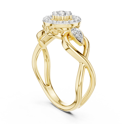 Mixed Shape Lab Grown Diamond Halo Ring