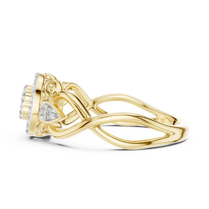 Mixed Shape Lab Grown Diamond Halo Ring