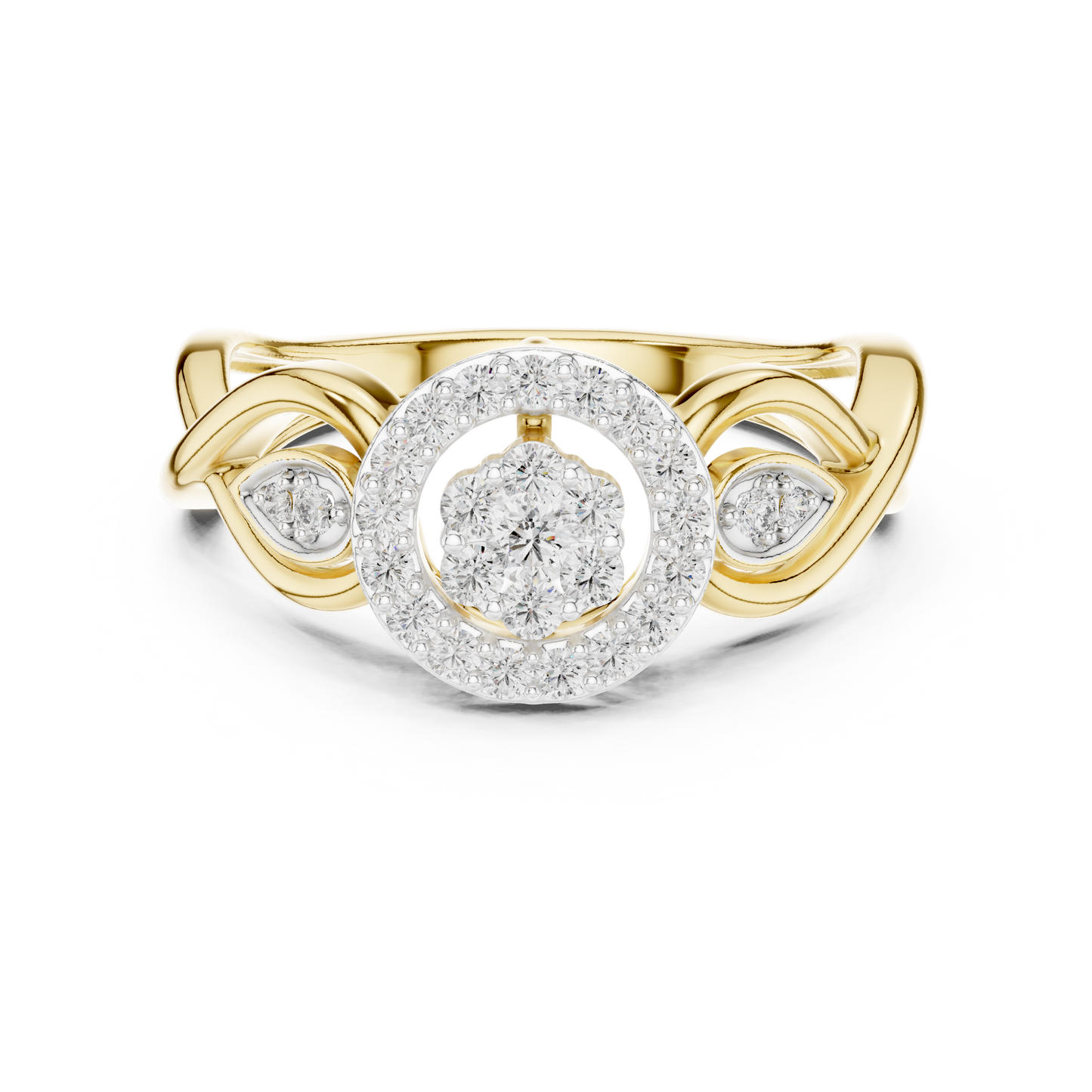 Mixed Shape Lab Grown Diamond Halo Ring