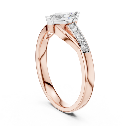 Mixed Shape Lab Grown Diamond Side Stone Ring