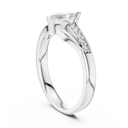 Mixed Shape Lab Grown Diamond Side Stone Ring
