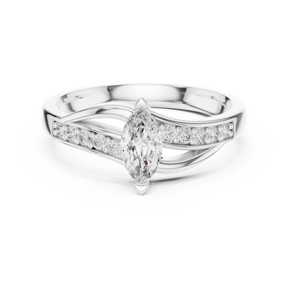 Mixed Shape Lab Grown Diamond Side Stone Ring