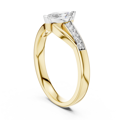 Mixed Shape Lab Grown Diamond Side Stone Ring
