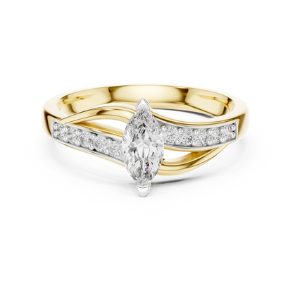 Mixed Shape Lab Grown Diamond Side Stone Ring