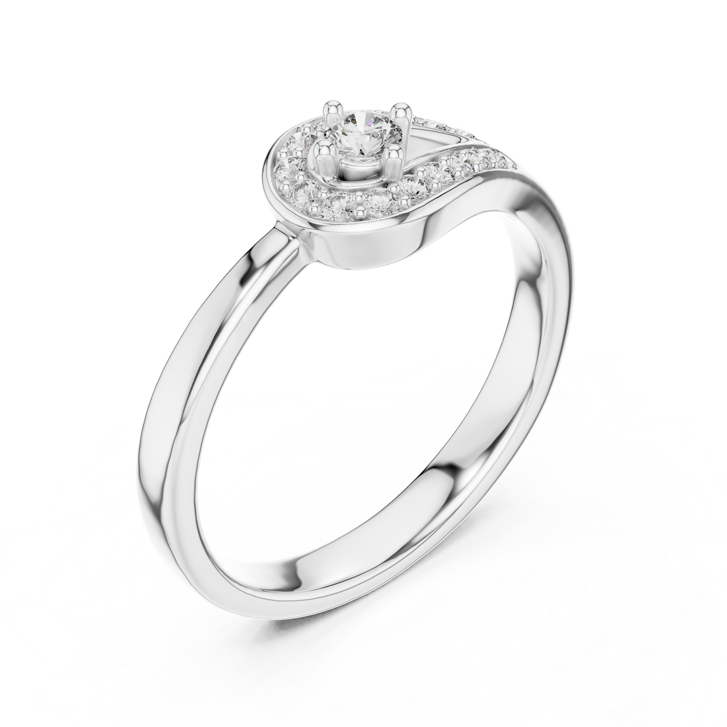 Round Halo Lab Grown Diamond Ring