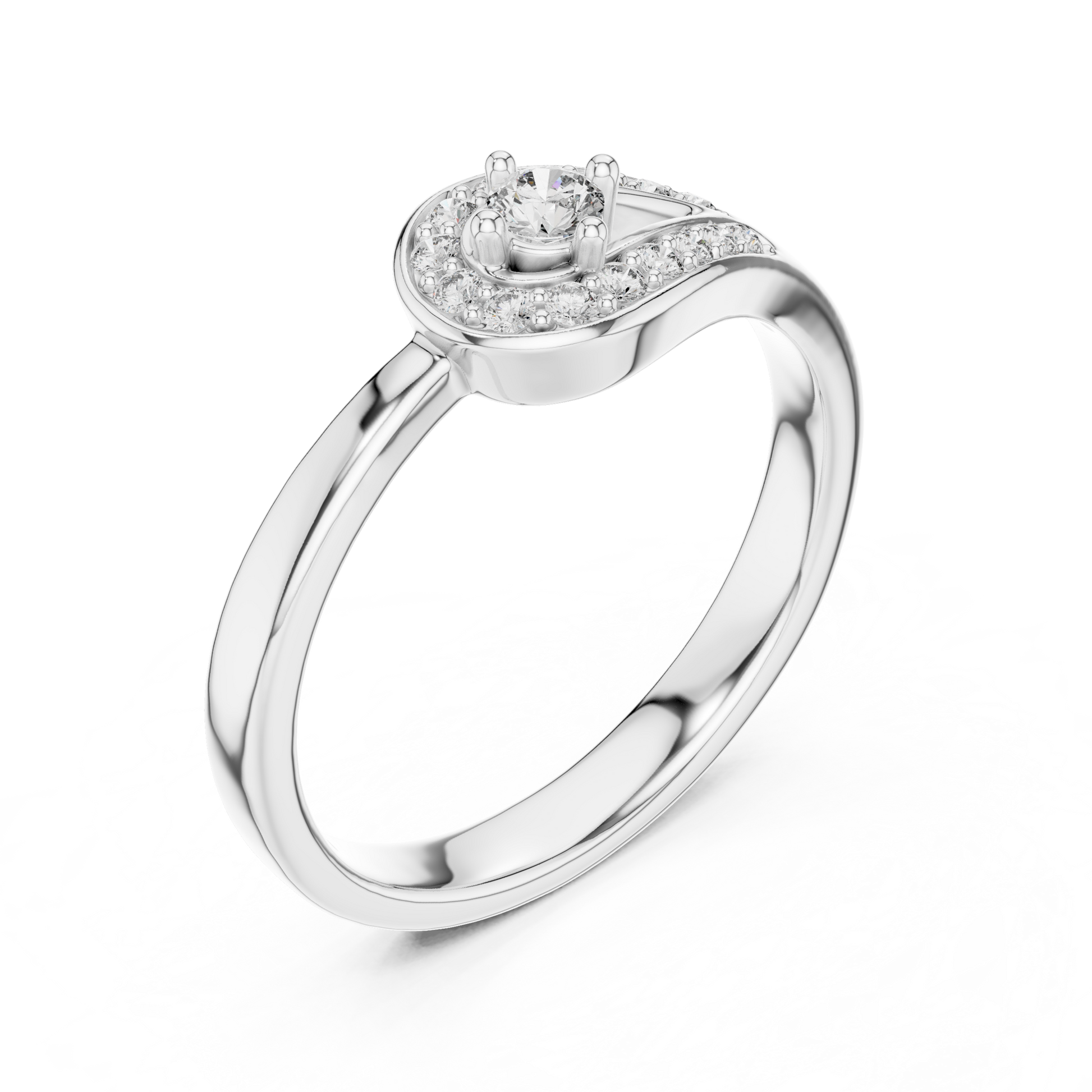 Round Halo Lab Grown Diamond Ring