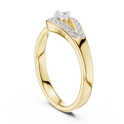 Round Halo Lab Grown Diamond Ring