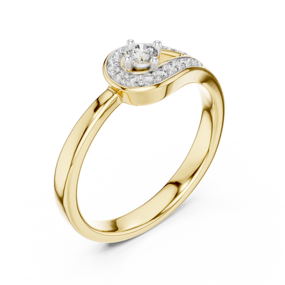Round Halo Lab Grown Diamond Ring