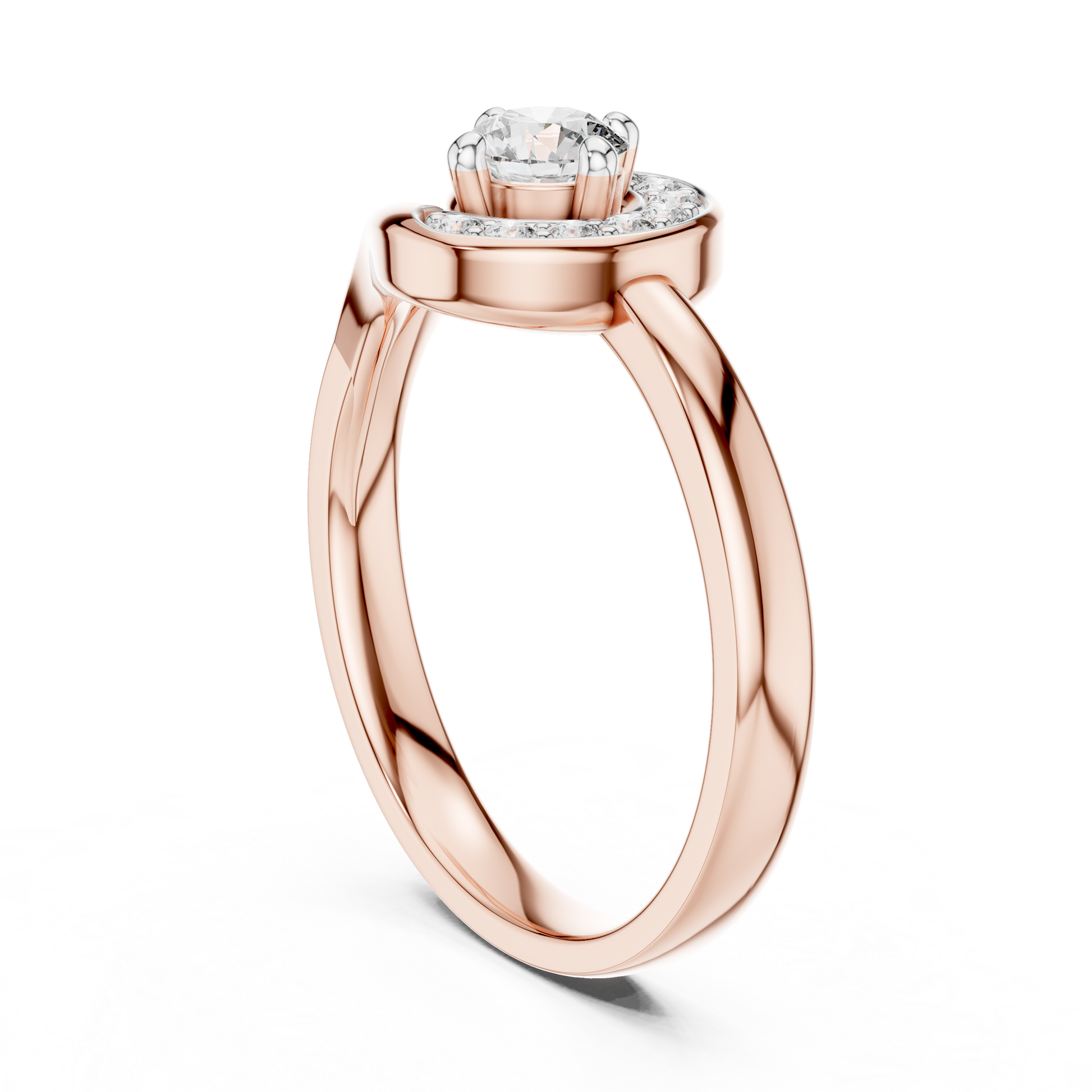Round Halo Lab Grown Diamond Ring