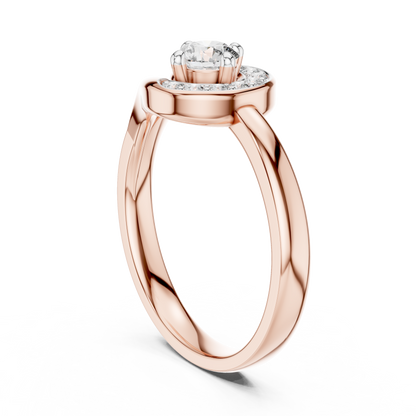 Round Halo Lab Grown Diamond Ring