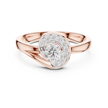Round Halo Lab Grown Diamond Ring