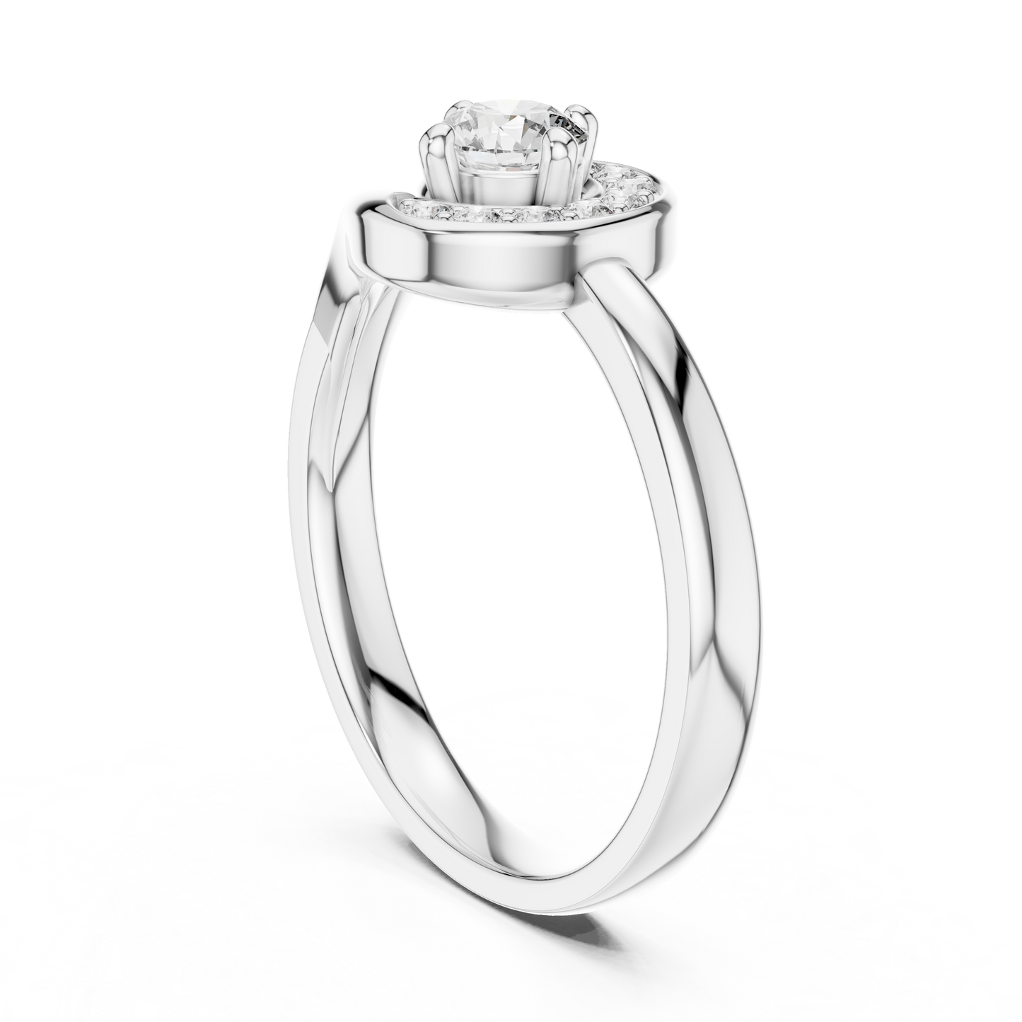 Round Halo Lab Grown Diamond Ring