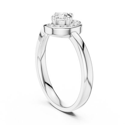 Round Halo Lab Grown Diamond Ring
