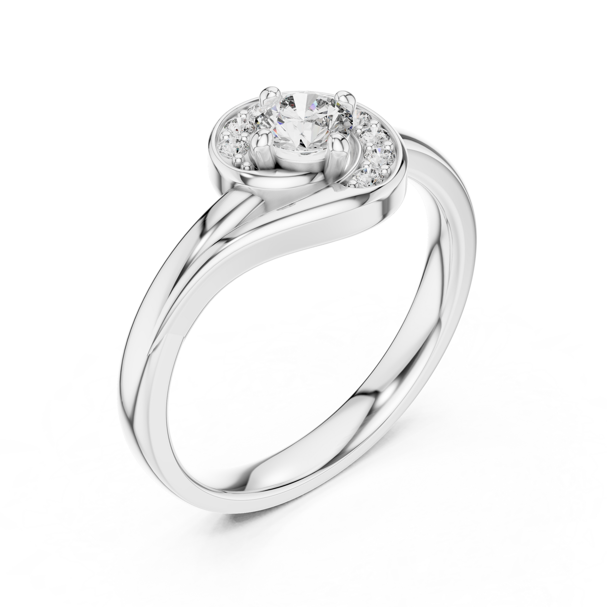 Round Halo Lab Grown Diamond Ring