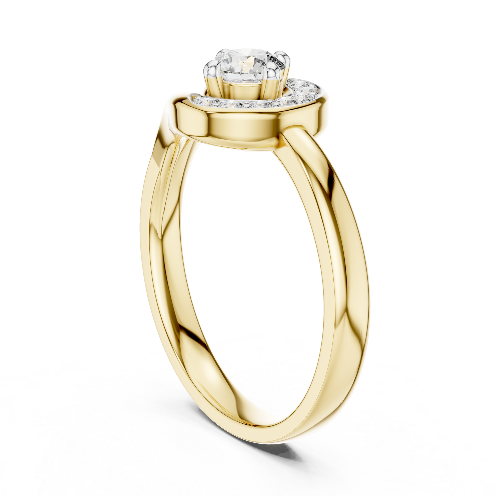 Round Halo Lab Grown Diamond Ring