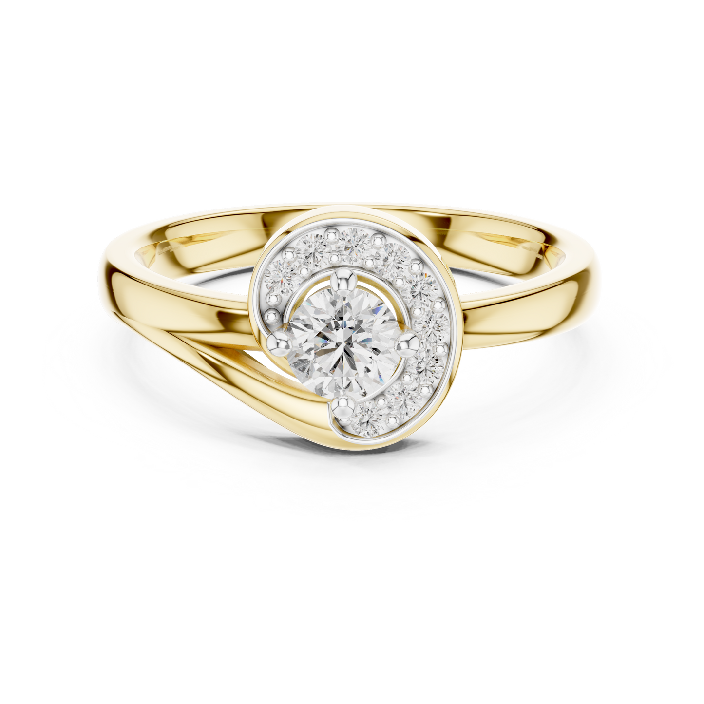 Round Halo Lab Grown Diamond Ring