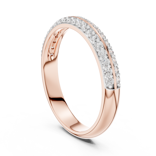 Round Pave Lab Grown Diamond Ring
