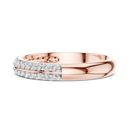 Round Pave Lab Grown Diamond Ring