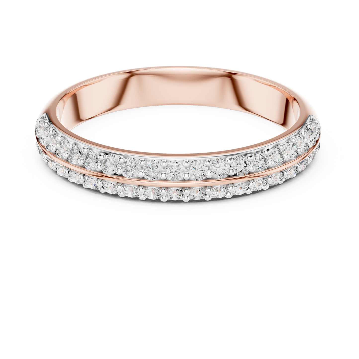 Round Pave Lab Grown Diamond Ring