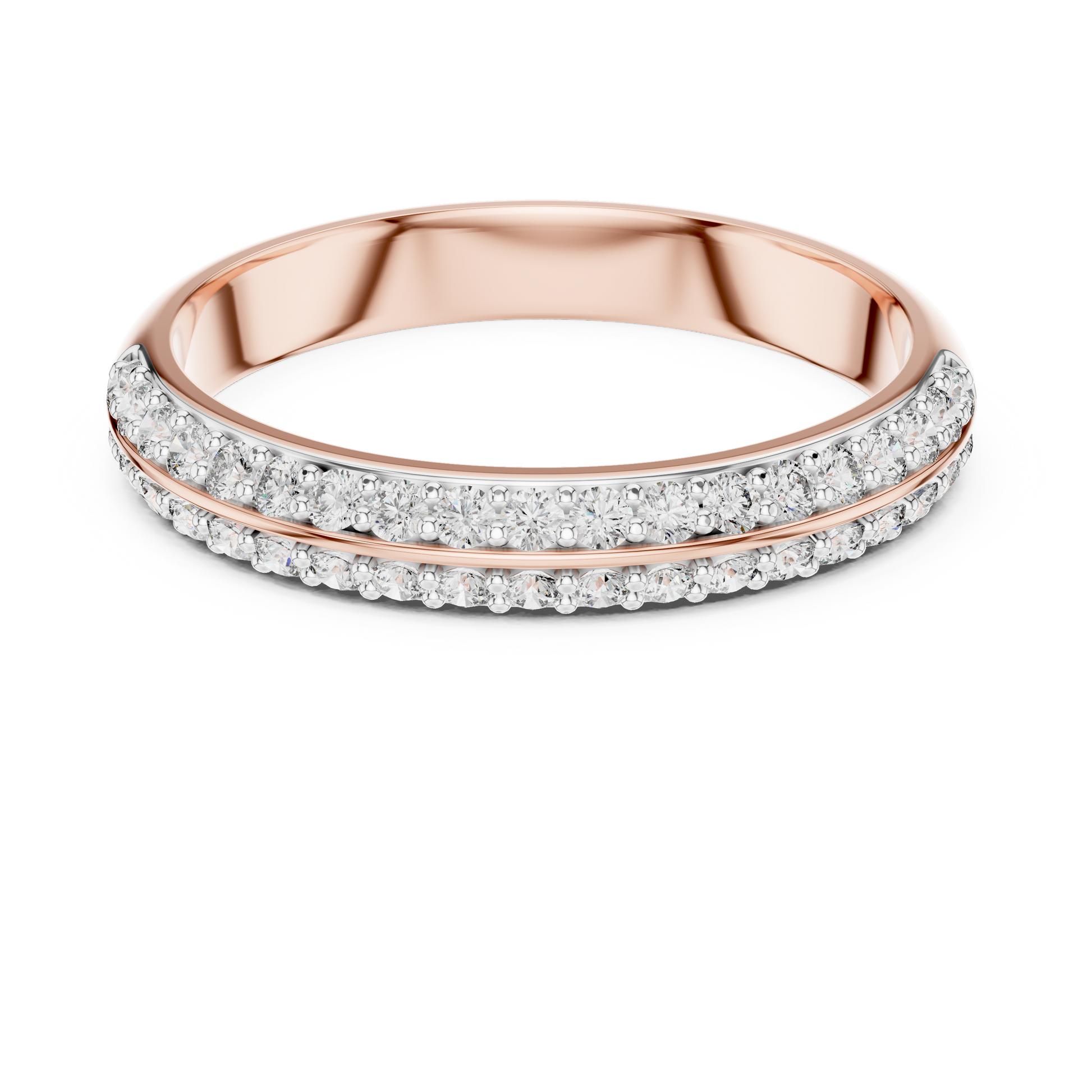 Round Pave Lab Grown Diamond Ring