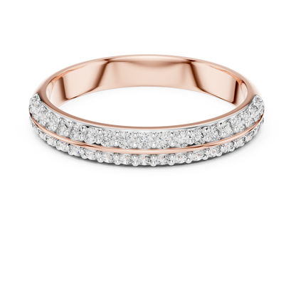 Round Pave Lab Grown Diamond Ring