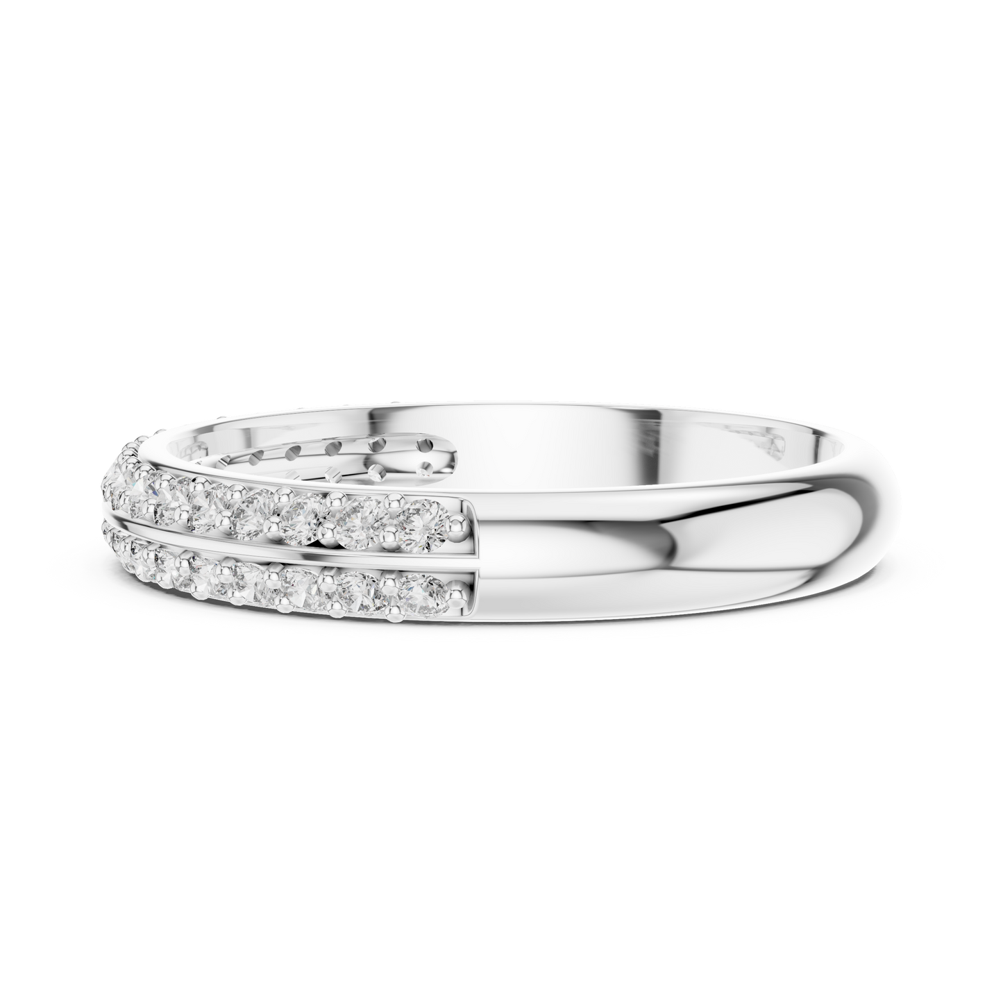 Round Pave Lab Grown Diamond Ring