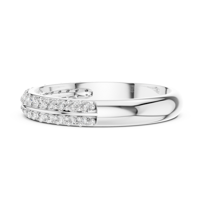 Round Pave Lab Grown Diamond Ring