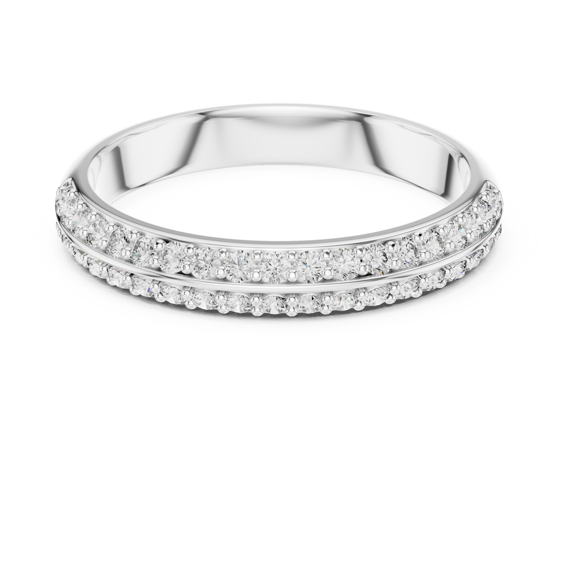 Round Pave Lab Grown Diamond Ring