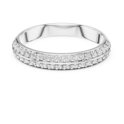 Round Pave Lab Grown Diamond Ring