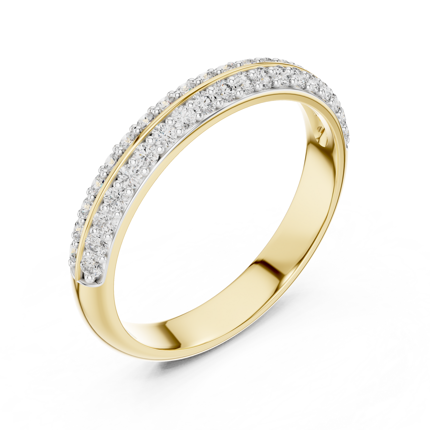 Round Pave Lab Grown Diamond Ring