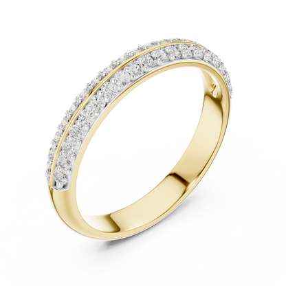 Round Pave Lab Grown Diamond Ring