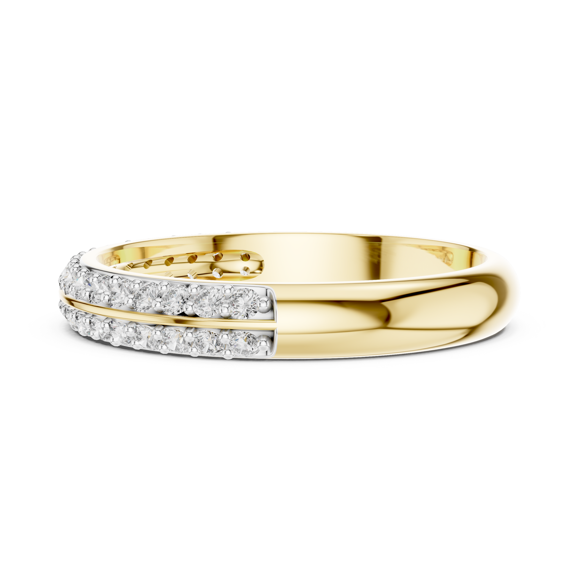 Round Pave Lab Grown Diamond Ring