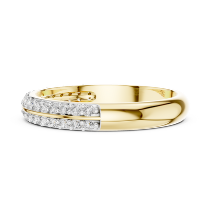 Round Pave Lab Grown Diamond Ring