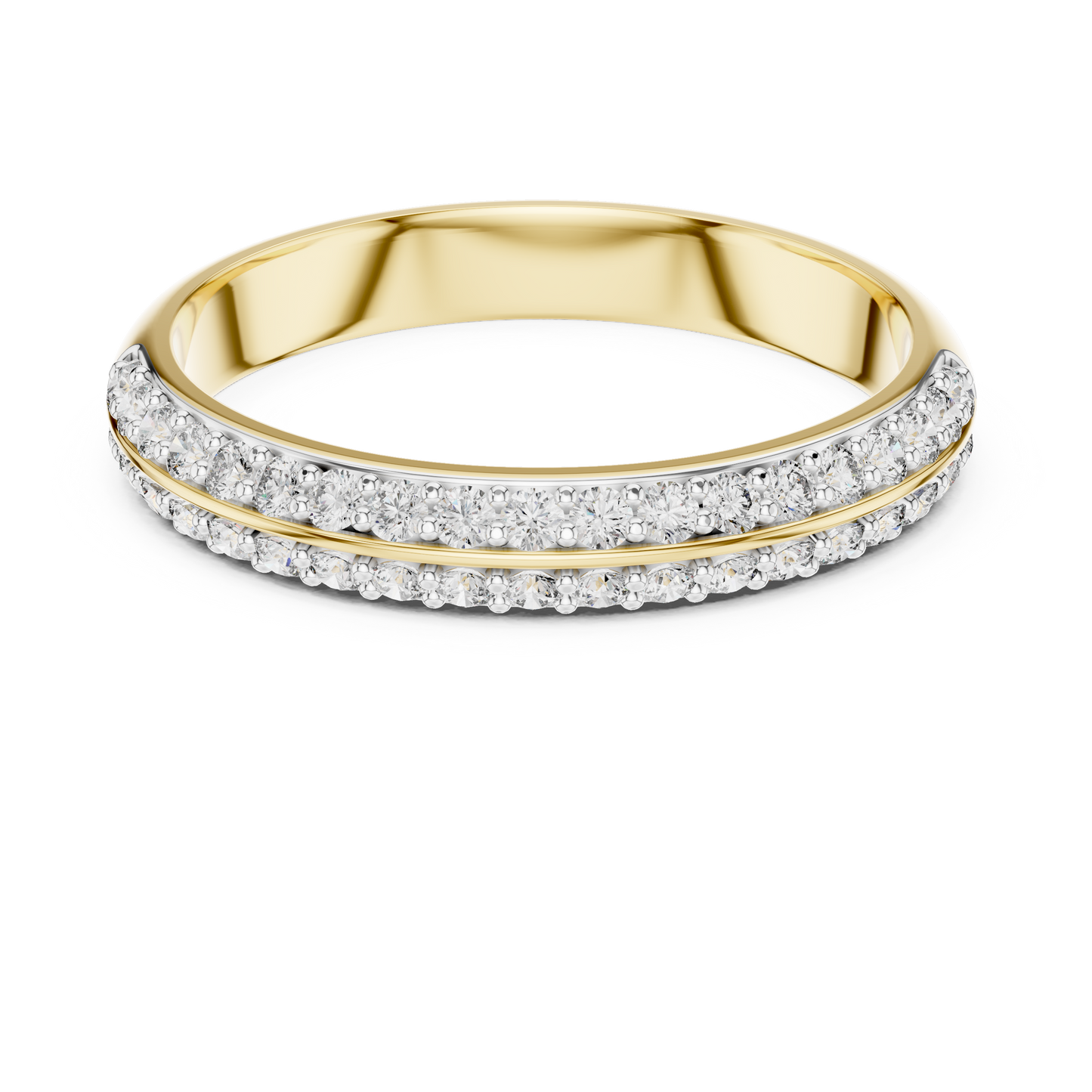 Round Pave Lab Grown Diamond Ring