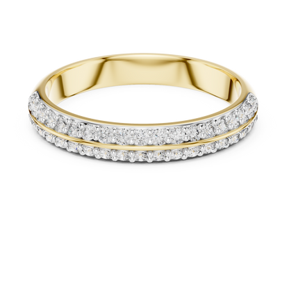 Round Pave Lab Grown Diamond Ring
