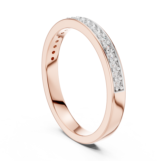 Round Pave Lab Grown Diamond Ring