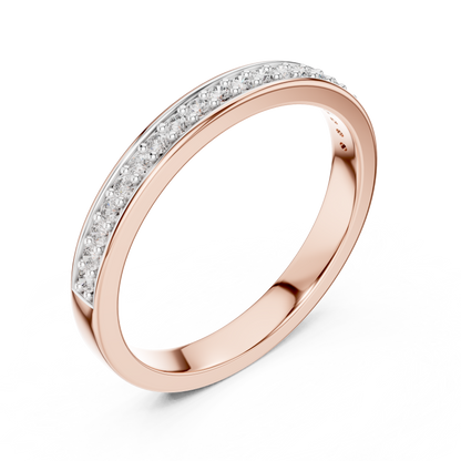 Round Pave Lab Grown Diamond Ring