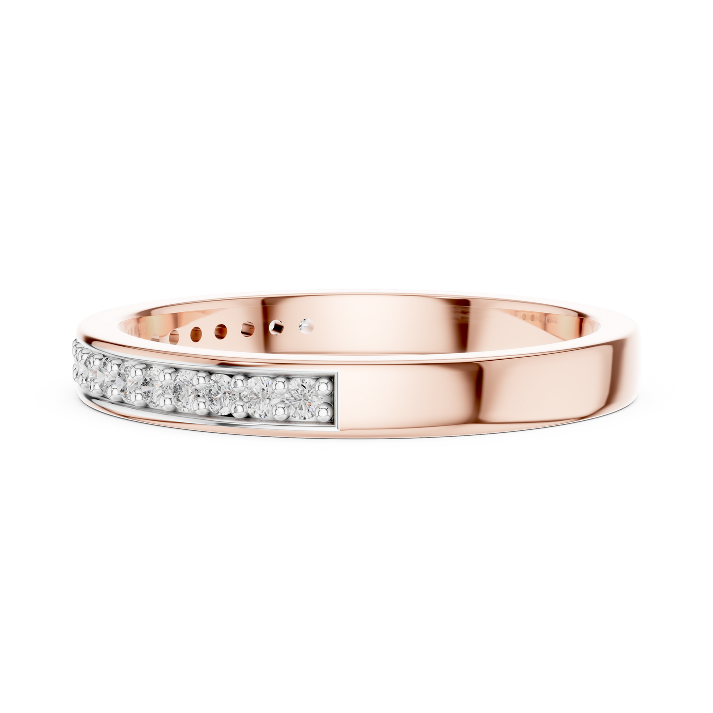 Round Pave Lab Grown Diamond Ring