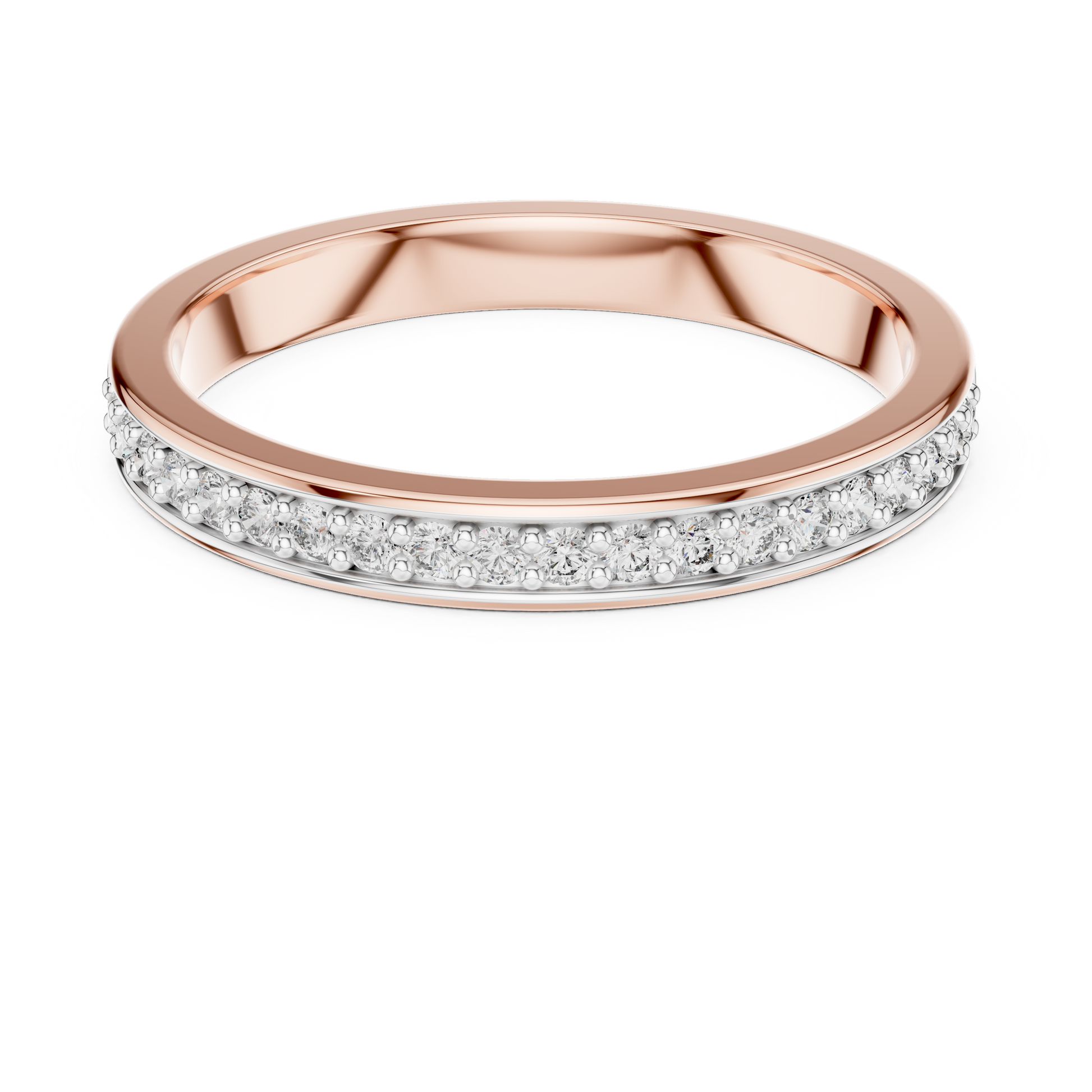 Round Pave Lab Grown Diamond Ring