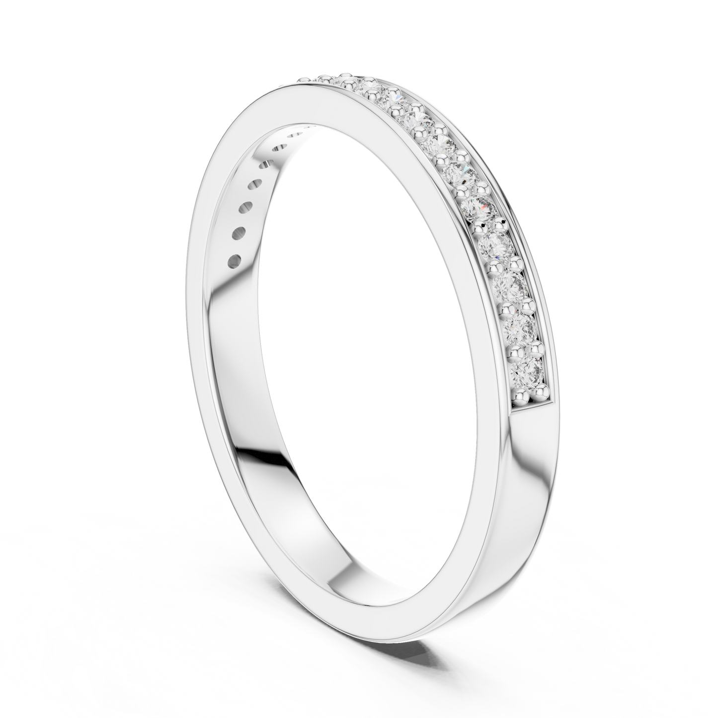 Round Pave Lab Grown Diamond Ring