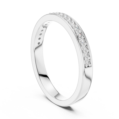 Round Pave Lab Grown Diamond Ring