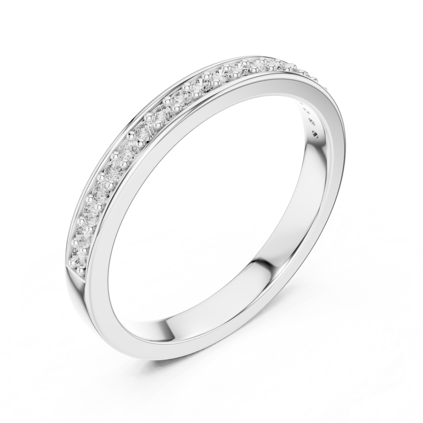 Round Pave Lab Grown Diamond Ring