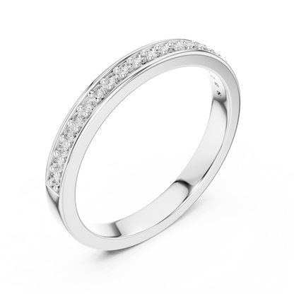 Round Pave Lab Grown Diamond Ring