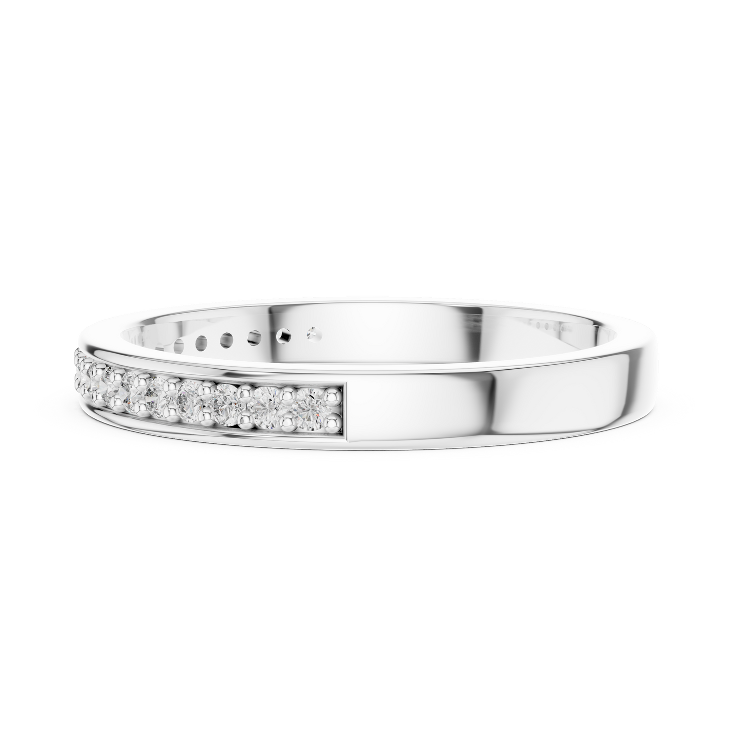 Round Pave Lab Grown Diamond Ring