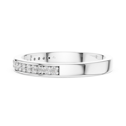 Round Pave Lab Grown Diamond Ring