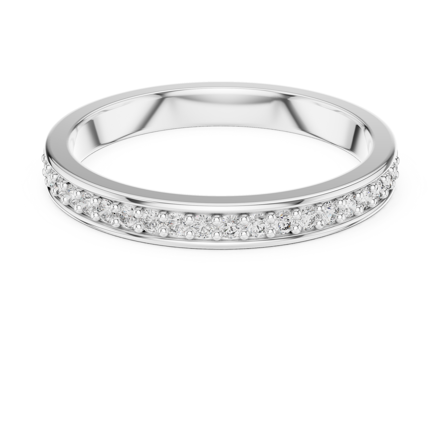 Round Pave Lab Grown Diamond Ring