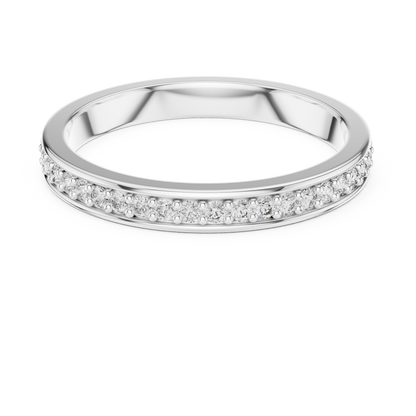 Round Pave Lab Grown Diamond Ring