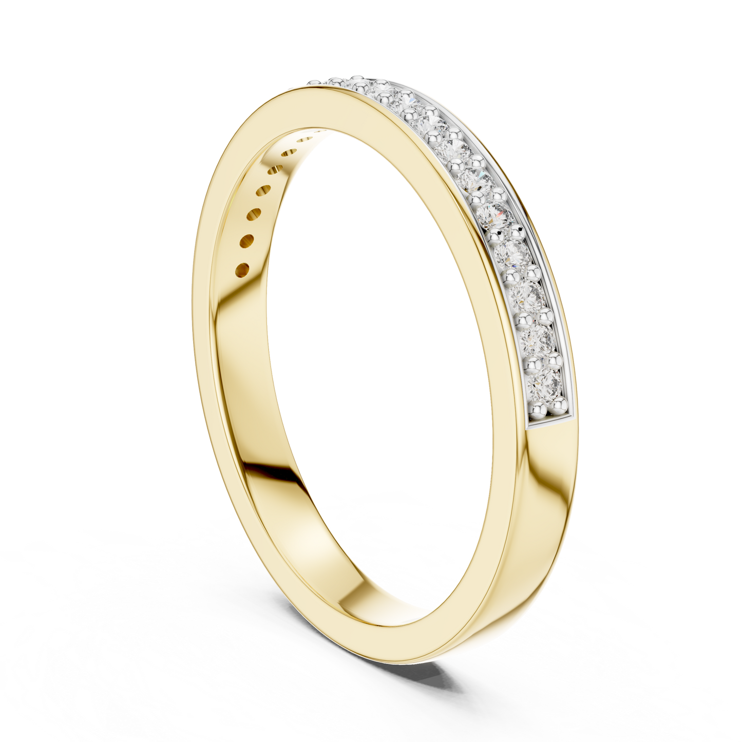 Round Pave Lab Grown Diamond Ring