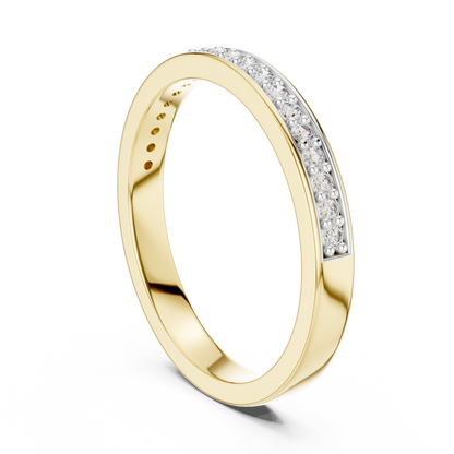 Round Pave Lab Grown Diamond Ring