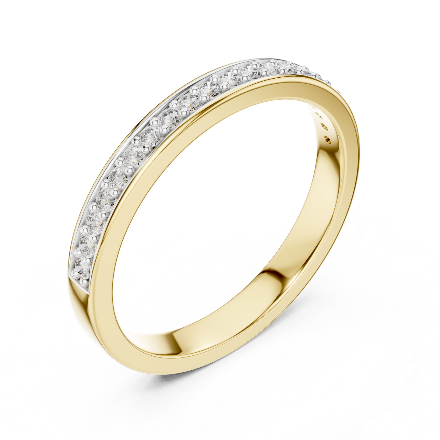 Round Pave Lab Grown Diamond Ring